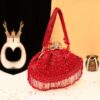 Rust Om Batua Clutch - Red