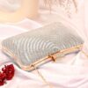 Sunflower Beaded Clutch - Silver (2)