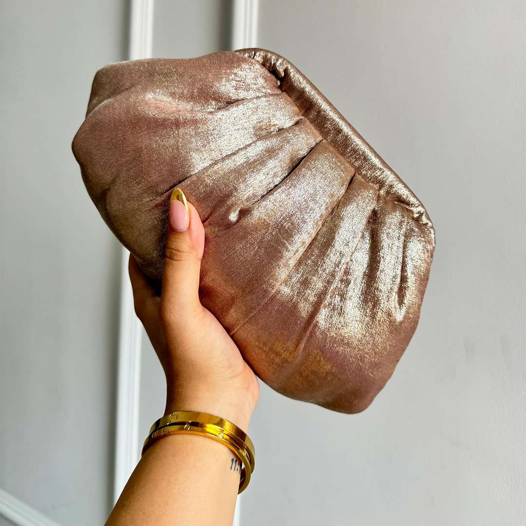 Metallic Cloud Bag_Copper Gold