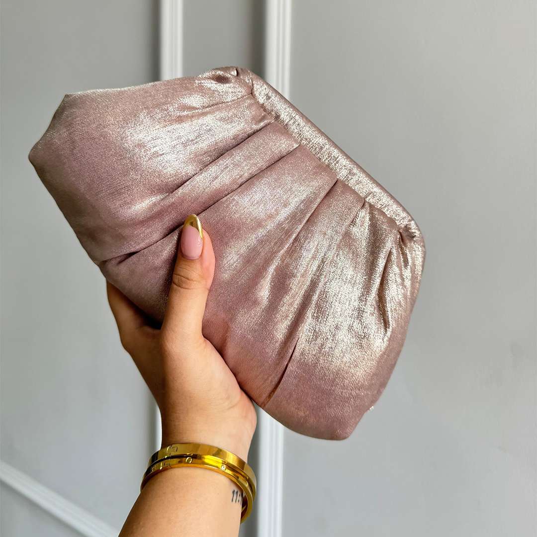 Metallic Cloud Bag_Rose Gold