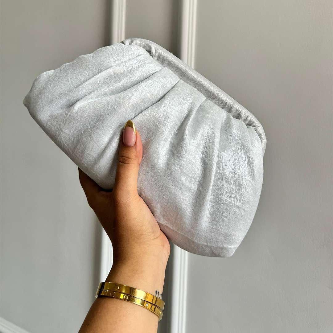 Metallic Cloud Bag_Silver