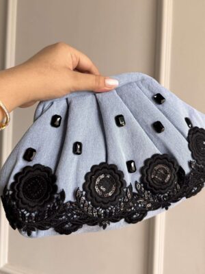 Denim Stone Cloud Bag