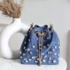 Crystal Denim Bucket Bag 4
