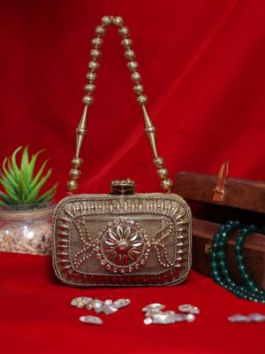 NOOR MINI BRASS CLUTCH