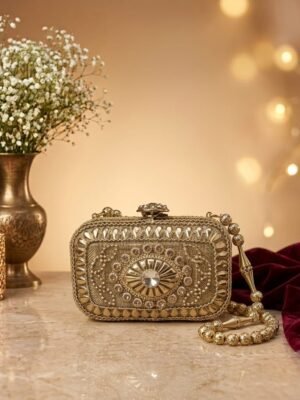 NOOR MINI BRASS CLUTCH