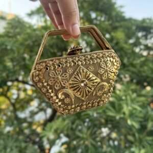 NOOR MINI BRASS CLUTCH