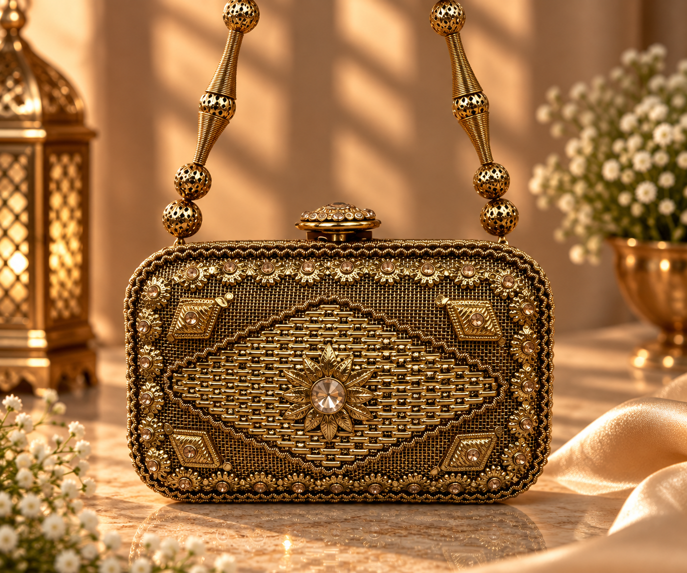 NOOR MINI BRASS CLUTCH - Image 7