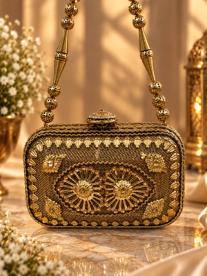 NOOR MINI BRASS CLUTCH