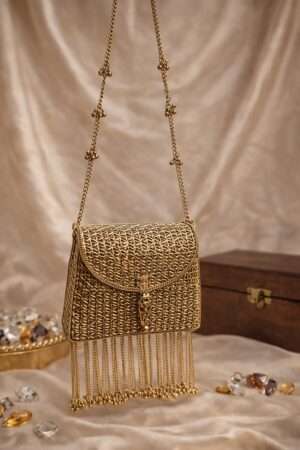 Sunehri Noor Chain Tassel Potli Bag