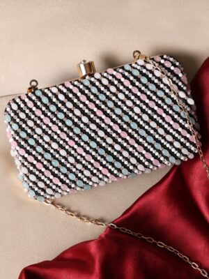 Pastel Beaded Clutch