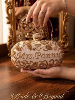 Personalized Bridal Clutch – Elegant Custom Name Clutch
