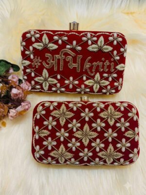 Personalized Bridal Clutch – Elegant Custom Name Clutch