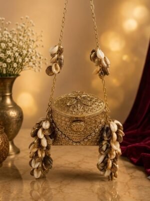 Zafrani Brass Mini Clutch