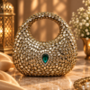 Diva Dazzle Mini Luxe Kundan Clutch - Thumbnail Image 3
