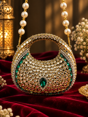 Diva Dazzle Mini Luxe Kundan Clutch